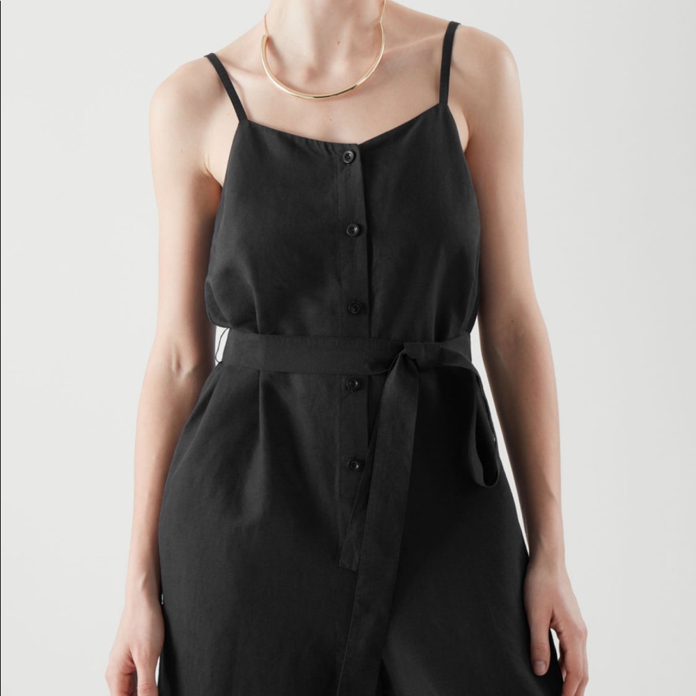 COS linen belted jumpsuit